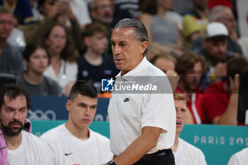 2024-07-27 - Sergio SCARIOLO (coach Spain), Basketball, Men's Group Phase - Group A between Australia and Spain during the Olympic Games Paris 2024 on 27 July 2024 in Villeneuve-d'Ascq near Lille, France - OLYMPIC GAMES PARIS 2024 - 27/07 - OLYMPIC GAMES PARIS 2024 - OLYMPIC GAMES