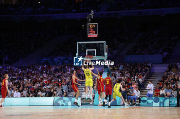 2024-07-27 - Jock Landale of Australia, Basketball, Men's Group Phase - Group A between Australia and Spain during the Olympic Games Paris 2024 on 27 July 2024 in Villeneuve-d'Ascq near Lille, France - OLYMPIC GAMES PARIS 2024 - 27/07 - OLYMPIC GAMES PARIS 2024 - OLYMPIC GAMES