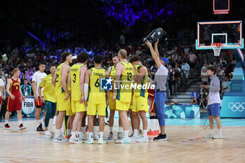 2024-07-27 - Players of Australia, Basketball, Men's Group Phase - Group A between Australia and Spain during the Olympic Games Paris 2024 on 27 July 2024 in Villeneuve-d'Ascq near Lille, France - OLYMPIC GAMES PARIS 2024 - 27/07 - OLYMPIC GAMES PARIS 2024 - OLYMPIC GAMES