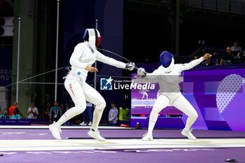 2024-07-27 - VITALIS Coraline of France, KNAPIK-MIAZGA Renata of Poland Women's Épée Individual Fencing during the Olympic Games Paris 2024 on 27 July 2024 at Le Grand Palais in Paris, France - OLYMPIC GAMES PARIS 2024 - 27/07 - OLYMPIC GAMES PARIS 2024 - OLYMPIC GAMES