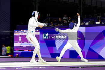 2024-07-27 - VITALIS Coraline of France, KNAPIK-MIAZGA Renata of Poland Women's Épée Individual Fencing during the Olympic Games Paris 2024 on 27 July 2024 at Le Grand Palais in Paris, France - OLYMPIC GAMES PARIS 2024 - 27/07 - OLYMPIC GAMES PARIS 2024 - OLYMPIC GAMES