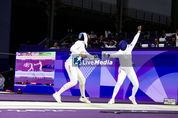 2024-07-27 - VITALIS Coraline of France, KNAPIK-MIAZGA Renata of Poland Women's Épée Individual Fencing during the Olympic Games Paris 2024 on 27 July 2024 at Le Grand Palais in Paris, France - OLYMPIC GAMES PARIS 2024 - 27/07 - OLYMPIC GAMES PARIS 2024 - OLYMPIC GAMES