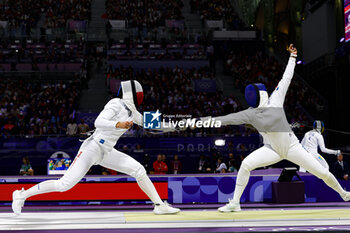 2024-07-27 - VITALIS Coraline of France, KNAPIK-MIAZGA Renata of Poland Women's Épée Individual Fencing during the Olympic Games Paris 2024 on 27 July 2024 at Le Grand Palais in Paris, France - OLYMPIC GAMES PARIS 2024 - 27/07 - OLYMPIC GAMES PARIS 2024 - OLYMPIC GAMES