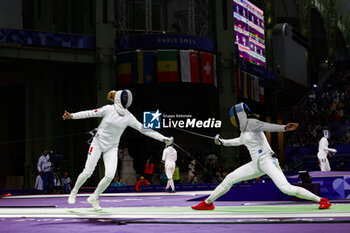 2024-07-27 - MALLO-BRETON Auriane of france, BEZHURA Dzhoan Feybi of Ukraine Women's Épée Individual Fencing during the Olympic Games Paris 2024 on 27 July 2024 at Le Grand Palais in Paris, France - OLYMPIC GAMES PARIS 2024 - 27/07 - OLYMPIC GAMES PARIS 2024 - OLYMPIC GAMES