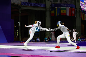 2024-07-27 - MALLO-BRETON Auriane of france, BEZHURA Dzhoan Feybi of Ukraine Women's Épée Individual Fencing during the Olympic Games Paris 2024 on 27 July 2024 at Le Grand Palais in Paris, France - OLYMPIC GAMES PARIS 2024 - 27/07 - OLYMPIC GAMES PARIS 2024 - OLYMPIC GAMES