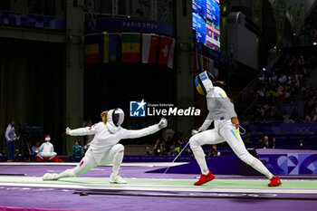 2024-07-27 - MALLO-BRETON Auriane of france, BEZHURA Dzhoan Feybi of Ukraine Women's Épée Individual Fencing during the Olympic Games Paris 2024 on 27 July 2024 at Le Grand Palais in Paris, France - OLYMPIC GAMES PARIS 2024 - 27/07 - OLYMPIC GAMES PARIS 2024 - OLYMPIC GAMES