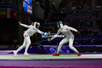 2024-07-27 - MALLO-BRETON Auriane of france, BEZHURA Dzhoan Feybi of Ukraine Women's Épée Individual Fencing during the Olympic Games Paris 2024 on 27 July 2024 at Le Grand Palais in Paris, France - OLYMPIC GAMES PARIS 2024 - 27/07 - OLYMPIC GAMES PARIS 2024 - OLYMPIC GAMES