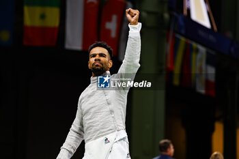 2024-07-27 - APITHY Bolade of France, SZATMARI Andras of Hungarian, Men's Sabre Individual Fencing during the Olympic Games Paris 2024 on 27 July 2024 at Le Grand Palais in Paris, France - OLYMPIC GAMES PARIS 2024 - 27/07 - OLYMPIC GAMES PARIS 2024 - OLYMPIC GAMES