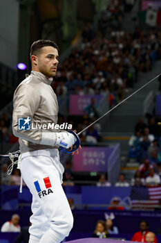 2024-07-27 - PATRICE Sebastien of France, RAHBARI Mohammad of Islamic Republic of Iran, Men's Sabre Individual Fencing during the Olympic Games Paris 2024 on 27 July 2024 at Le Grand Palais in Paris, France - OLYMPIC GAMES PARIS 2024 - 27/07 - OLYMPIC GAMES PARIS 2024 - OLYMPIC GAMES