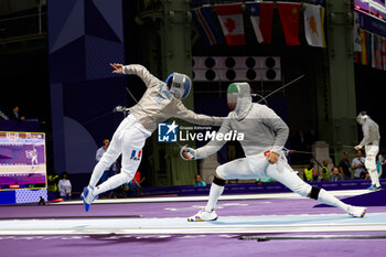 2024-07-27 - PATRICE Sebastien of France, RAHBARI Mohammad of Islamic Republic of Iran, Men's Sabre Individual Fencing during the Olympic Games Paris 2024 on 27 July 2024 at Le Grand Palais in Paris, France - OLYMPIC GAMES PARIS 2024 - 27/07 - OLYMPIC GAMES PARIS 2024 - OLYMPIC GAMES