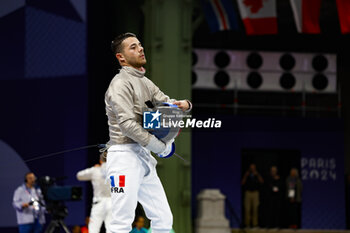 2024-07-27 - PATRICE Sebastien of France, RAHBARI Mohammad of Islamic Republic of Iran, Men's Sabre Individual Fencing during the Olympic Games Paris 2024 on 27 July 2024 at Le Grand Palais in Paris, France - OLYMPIC GAMES PARIS 2024 - 27/07 - OLYMPIC GAMES PARIS 2024 - OLYMPIC GAMES