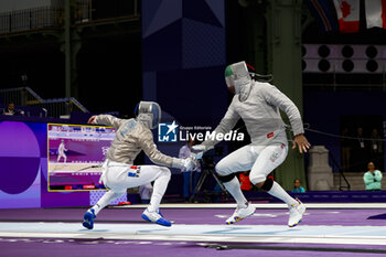 2024-07-27 - PATRICE Sebastien of France, RAHBARI Mohammad of Islamic Republic of Iran, Men's Sabre Individual Fencing during the Olympic Games Paris 2024 on 27 July 2024 at Le Grand Palais in Paris, France - OLYMPIC GAMES PARIS 2024 - 27/07 - OLYMPIC GAMES PARIS 2024 - OLYMPIC GAMES