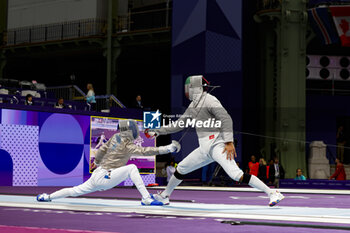 2024-07-27 - PATRICE Sebastien of France, RAHBARI Mohammad of Islamic Republic of Iran, Men's Sabre Individual Fencing during the Olympic Games Paris 2024 on 27 July 2024 at Le Grand Palais in Paris, France - OLYMPIC GAMES PARIS 2024 - 27/07 - OLYMPIC GAMES PARIS 2024 - OLYMPIC GAMES