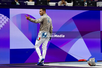 2024-07-27 - PATRICE Sebastien of France, RAHBARI Mohammad of Islamic Republic of Iran, Men's Sabre Individual Fencing during the Olympic Games Paris 2024 on 27 July 2024 at Le Grand Palais in Paris, France - OLYMPIC GAMES PARIS 2024 - 27/07 - OLYMPIC GAMES PARIS 2024 - OLYMPIC GAMES