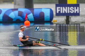 2024-07-27 - Thomas Mackintosh of New Zealand, Rowing, Men's Single Sculls Heats, during the Olympic Games Paris 2024 on 27 July 2024 at Vaires-Sur-Marne Nautical Stadium in Vaires-sur-Marne, France - OLYMPIC GAMES PARIS 2024 - 27/07 - OLYMPIC GAMES PARIS 2024 - OLYMPIC GAMES