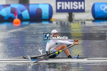 2024-07-27 - Vladislav Yakovlev of Kazakhstan, Rowing, Men's Single Sculls Heats, during the Olympic Games Paris 2024 on 27 July 2024 at Vaires-Sur-Marne Nautical Stadium in Vaires-sur-Marne, France - OLYMPIC GAMES PARIS 2024 - 27/07 - OLYMPIC GAMES PARIS 2024 - OLYMPIC GAMES