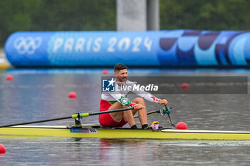 2024-07-27 - Kristian Vasilev of Bulgaria, Rowing, Men's Single Sculls Heats, during the Olympic Games Paris 2024 on 27 July 2024 at Vaires-Sur-Marne Nautical Stadium in Vaires-sur-Marne, France - OLYMPIC GAMES PARIS 2024 - 27/07 - OLYMPIC GAMES PARIS 2024 - OLYMPIC GAMES