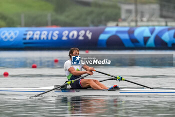 2024-07-27 - Isak Ivan Zvegelj of Slovenia, Rowing, Men's Single Sculls Heats, during the Olympic Games Paris 2024 on 27 July 2024 at Vaires-Sur-Marne Nautical Stadium in Vaires-sur-Marne, France - OLYMPIC GAMES PARIS 2024 - 27/07 - OLYMPIC GAMES PARIS 2024 - OLYMPIC GAMES