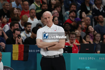 2024-07-27 - Coach Tom Hovasse of Japan, Basketball, Men's Group Phase - Group B between Germany and Japan during the Olympic Games Paris 2024 on 27 July 2024 in Villeneuve-d'Ascq near Lille, France - OLYMPIC GAMES PARIS 2024 - 27/07 - OLYMPIC GAMES PARIS 2024 - OLYMPIC GAMES