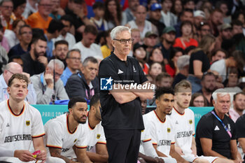 2024-07-27 - Coach Gordon Herbert of Germany, Basketball, Men's Group Phase - Group B between Germany and Japan during the Olympic Games Paris 2024 on 27 July 2024 in Villeneuve-d'Ascq near Lille, France - OLYMPIC GAMES PARIS 2024 - 27/07 - OLYMPIC GAMES PARIS 2024 - OLYMPIC GAMES