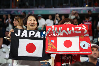 2024-07-27 - Fans of Japan, Basketball, Men's Group Phase - Group B between Germany and Japan during the Olympic Games Paris 2024 on 27 July 2024 in Villeneuve-d'Ascq near Lille, France - OLYMPIC GAMES PARIS 2024 - 27/07 - OLYMPIC GAMES PARIS 2024 - OLYMPIC GAMES