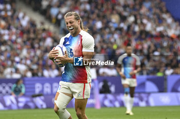 2024-07-27 - Stephen Parez Edo Martin (France), Rugby Sevens, Men's Semi-final between South Africa and and France during the Olympic Games Paris 2024 on 27 July 2024 at Stade de France in Saint-Denis, France - OLYMPIC GAMES PARIS 2024 - 27/07 - OLYMPIC GAMES PARIS 2024 - OLYMPIC GAMES