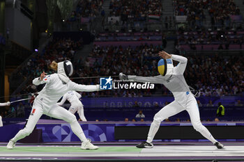 2024-07-27 - MALLO-BRETON Auriane of france, KHARKOVA Vlada of Ukraine Women's Épée Individual Fencing during the Olympic Games Paris 2024 on 27 July 2024 at Le Grand Palais in Paris, France - OLYMPIC GAMES PARIS 2024 - 27/07 - OLYMPIC GAMES PARIS 2024 - OLYMPIC GAMES