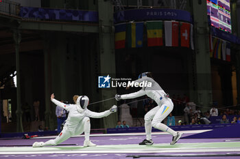 2024-07-27 - MALLO-BRETON Auriane of france, KHARKOVA Vlada of Ukraine Women's Épée Individual Fencing during the Olympic Games Paris 2024 on 27 July 2024 at Le Grand Palais in Paris, France - OLYMPIC GAMES PARIS 2024 - 27/07 - OLYMPIC GAMES PARIS 2024 - OLYMPIC GAMES