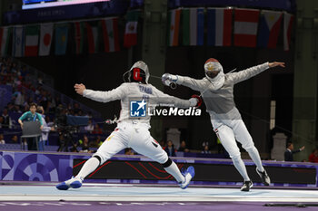 2024-07-27 - SZABO Matyas of Germany, ELSISSY Ziad of Egypt, Men's Sabre Individual Fencing during the Olympic Games Paris 2024 on 27 July 2024 at Le Grand Palais in Paris, France - OLYMPIC GAMES PARIS 2024 - 27/07 - OLYMPIC GAMES PARIS 2024 - OLYMPIC GAMES