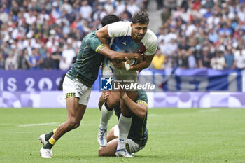 2024-07-27 - Antoine Zeghdar (France), Rugby Sevens, Men's Semi-final between South Africa and and France during the Olympic Games Paris 2024 on 27 July 2024 at Stade de France in Saint-Denis, France - OLYMPIC GAMES PARIS 2024 - 27/07 - OLYMPIC GAMES PARIS 2024 - OLYMPIC GAMES