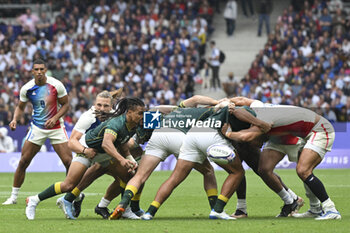 2024-07-27 - Rosko Specman (South Africa) and Stephen Parez Edo Martin (France), Rugby Sevens, Men's Semi-final between South Africa and and France during the Olympic Games Paris 2024 on 27 July 2024 at Stade de France in Saint-Denis, France - OLYMPIC GAMES PARIS 2024 - 27/07 - OLYMPIC GAMES PARIS 2024 - OLYMPIC GAMES