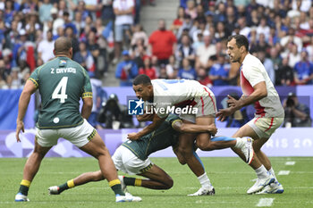 2024-07-27 - Aaron Grandidier Nkanang (France), Rugby Sevens, Men's Semi-final between South Africa and and France during the Olympic Games Paris 2024 on 27 July 2024 at Stade de France in Saint-Denis, France - OLYMPIC GAMES PARIS 2024 - 27/07 - OLYMPIC GAMES PARIS 2024 - OLYMPIC GAMES