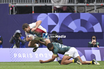 2024-07-27 - Antoine Dupont (France), Rugby Sevens, Men's Semi-final between South Africa and and France during the Olympic Games Paris 2024 on 27 July 2024 at Stade de France in Saint-Denis, France - OLYMPIC GAMES PARIS 2024 - 27/07 - OLYMPIC GAMES PARIS 2024 - OLYMPIC GAMES