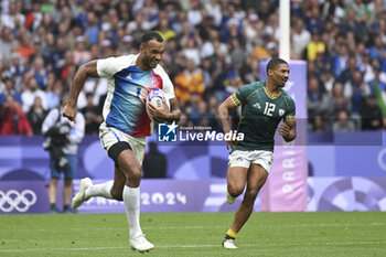 2024-07-27 - Varian Pasquet (France), Rugby Sevens, Men's Semi-final between South Africa and and France during the Olympic Games Paris 2024 on 27 July 2024 at Stade de France in Saint-Denis, France - OLYMPIC GAMES PARIS 2024 - 27/07 - OLYMPIC GAMES PARIS 2024 - OLYMPIC GAMES