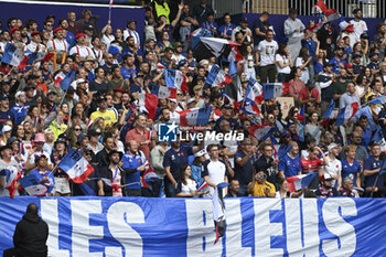 2024-07-27 - Fans of France, Rugby Sevens, Men's Semi-final between South Africa and and France during the Olympic Games Paris 2024 on 27 July 2024 at Stade de France in Saint-Denis, France - OLYMPIC GAMES PARIS 2024 - 27/07 - OLYMPIC GAMES PARIS 2024 - OLYMPIC GAMES