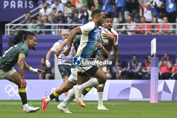 2024-07-27 - Varian Pasquet (France), Rugby Sevens, Men's Semi-final between South Africa and and France during the Olympic Games Paris 2024 on 27 July 2024 at Stade de France in Saint-Denis, France - OLYMPIC GAMES PARIS 2024 - 27/07 - OLYMPIC GAMES PARIS 2024 - OLYMPIC GAMES