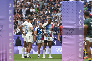 2024-07-27 - Varian Pasquet and Antoine Dupont (France), Rugby Sevens, Men's Semi-final between South Africa and and France during the Olympic Games Paris 2024 on 27 July 2024 at Stade de France in Saint-Denis, France - OLYMPIC GAMES PARIS 2024 - 27/07 - OLYMPIC GAMES PARIS 2024 - OLYMPIC GAMES