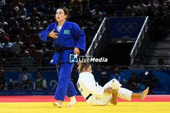 2024-07-27 - Gabriela Narvaez ( Paraguay ) vs Abiba Abuzhakynova ( KAZ ), Judo, Women -48 kg Repechage contest during the Olympic Games Paris 2024 on 27 July 2024 at Arena Champ de Mars in Paris, France - OLYMPIC GAMES PARIS 2024 - 27/07 - OLYMPIC GAMES PARIS 2024 - OLYMPIC GAMES