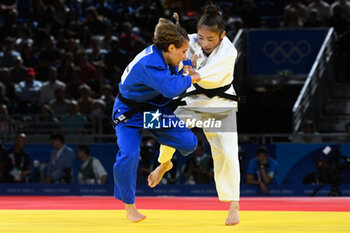 2024-07-27 - BAVUUDORJ Baasankhuu ( MGL ) vs Abelenda Martinez ( ESP ), Judo, Women -48 kg Semifinal of Table B during the Olympic Games Paris 2024 on 27 July 2024 at Arena Champ de Mars in Paris, France - OLYMPIC GAMES PARIS 2024 - 27/07 - OLYMPIC GAMES PARIS 2024 - OLYMPIC GAMES