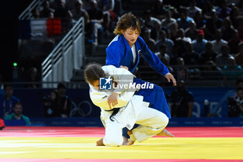 2024-07-27 - Tara Babulfath ( SWE ) vs Natsumi Tsunoda ( JPN ), Judo, Women -48 kg Semifinal during the Olympic Games Paris 2024 on 27 July 2024 at Arena Champ de Mars in Paris, France - OLYMPIC GAMES PARIS 2024 - 27/07 - OLYMPIC GAMES PARIS 2024 - OLYMPIC GAMES