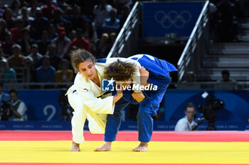 2024-07-27 - Tara Babulfath ( SWE ) vs Natsumi Tsunoda ( JPN ), Judo, Women -48 kg Semifinal during the Olympic Games Paris 2024 on 27 July 2024 at Arena Champ de Mars in Paris, France - OLYMPIC GAMES PARIS 2024 - 27/07 - OLYMPIC GAMES PARIS 2024 - OLYMPIC GAMES