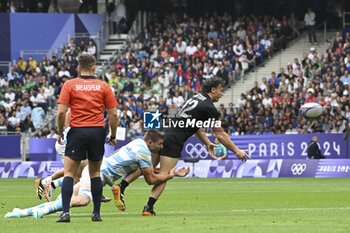 2024-07-27 - Leroy Carter (New Zealand), Rugby Sevens, Men's Semi-final between New Zealand and Argentina during the Olympic Games Paris 2024 on 27 July 2024 at Stade de France in Saint-Denis, France - OLYMPIC GAMES PARIS 2024 - 27/07 - OLYMPIC GAMES PARIS 2024 - OLYMPIC GAMES