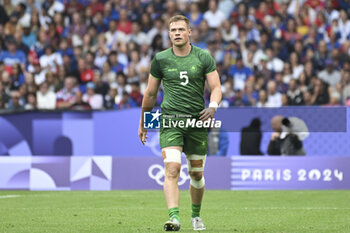 2024-07-27 - Zac Ward of Ireland, Rugby Sevens, Men's Placing 5-8 between Ireland and United States during the Olympic Games Paris 2024 on 27 July 2024 at Stade de France in Saint-Denis, France - OLYMPIC GAMES PARIS 2024 - 27/07 - OLYMPIC GAMES PARIS 2024 - OLYMPIC GAMES