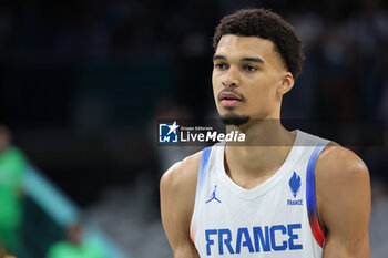 2024-07-27 - Victor Wembanyama of France, Basketball, Men's Group Phase - Group B between France and Brazil during the Olympic Games Paris 2024 on 27 July 2024 in Villeneuve-d'Ascq near Lille, France - OLYMPIC GAMES PARIS 2024 - 27/07 - OLYMPIC GAMES PARIS 2024 - OLYMPIC GAMES