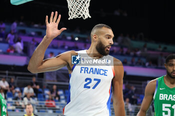 2024-07-27 - Rudy Gobert of France, Basketball, Men's Group Phase - Group B between France and Brazil during the Olympic Games Paris 2024 on 27 July 2024 in Villeneuve-d'Ascq near Lille, France - OLYMPIC GAMES PARIS 2024 - 27/07 - OLYMPIC GAMES PARIS 2024 - OLYMPIC GAMES