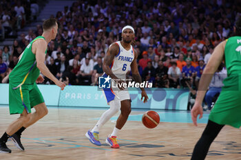 2024-07-27 - Andrew Albicy of France, Basketball, Men's Group Phase - Group B between France and Brazil during the Olympic Games Paris 2024 on 27 July 2024 in Villeneuve-d'Ascq near Lille, France - OLYMPIC GAMES PARIS 2024 - 27/07 - OLYMPIC GAMES PARIS 2024 - OLYMPIC GAMES