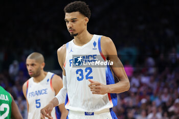 2024-07-27 - Victor Wembanyama of France, Basketball, Men's Group Phase - Group B between France and Brazil during the Olympic Games Paris 2024 on 27 July 2024 in Villeneuve-d'Ascq near Lille, France - OLYMPIC GAMES PARIS 2024 - 27/07 - OLYMPIC GAMES PARIS 2024 - OLYMPIC GAMES