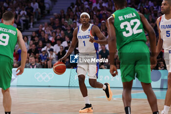 2024-07-27 - Frank Ntilikina of France, Basketball, Men's Group Phase - Group B between France and Brazil during the Olympic Games Paris 2024 on 27 July 2024 in Villeneuve-d'Ascq near Lille, France - OLYMPIC GAMES PARIS 2024 - 27/07 - OLYMPIC GAMES PARIS 2024 - OLYMPIC GAMES