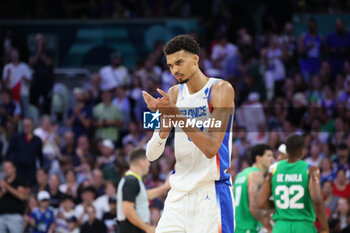 2024-07-27 - Victor Wembanyama of France, Basketball, Men's Group Phase - Group B between France and Brazil during the Olympic Games Paris 2024 on 27 July 2024 in Villeneuve-d'Ascq near Lille, France - OLYMPIC GAMES PARIS 2024 - 27/07 - OLYMPIC GAMES PARIS 2024 - OLYMPIC GAMES