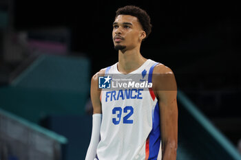 2024-07-27 - Victor Wembanyama of France, Basketball, Men's Group Phase - Group B between France and Brazil during the Olympic Games Paris 2024 on 27 July 2024 in Villeneuve-d'Ascq near Lille, France - OLYMPIC GAMES PARIS 2024 - 27/07 - OLYMPIC GAMES PARIS 2024 - OLYMPIC GAMES